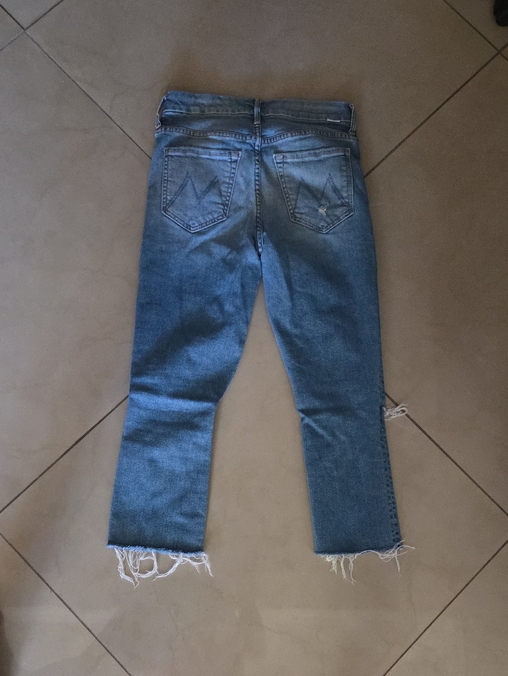 Mother High Waisted Looker Ankle Frayed Hem Thriller Shots Denim Jeans 26